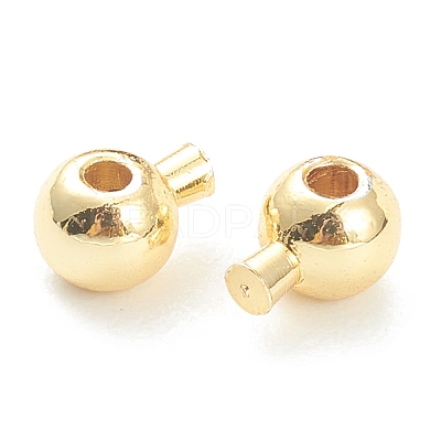 Brass Crimp Beads KK-F826-04G-1