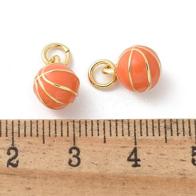 Brass Enamel Pendants KK-P294-38G-05-1