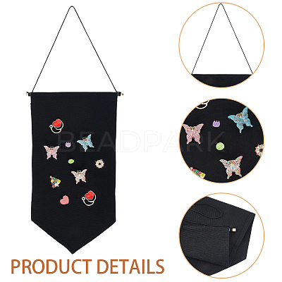 2Pcs Cotton Wall Hanging Brooch Organizer Storage AJEW-CP0010-43A-1