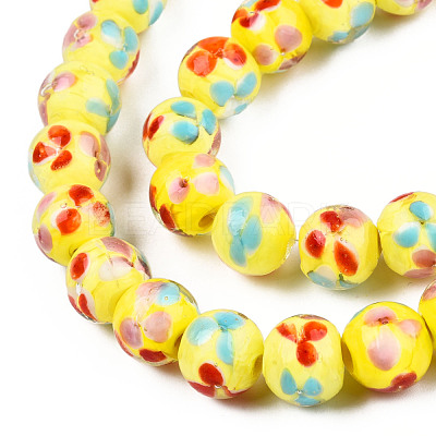 Handmade Lampwork Beads Strands LAMP-T007-03I-1