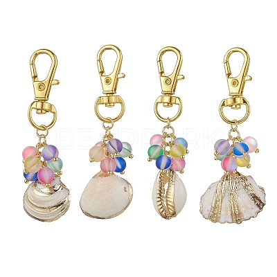 4Pcs Shell Pendant Decorations HJEW-JM03085-1