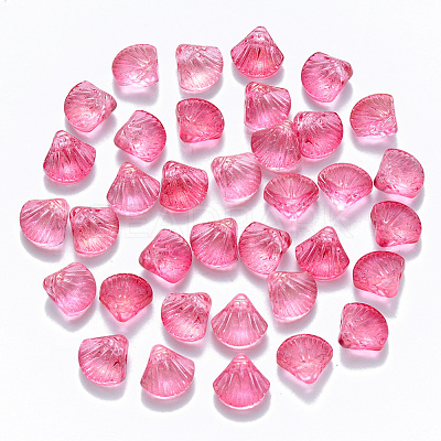 Transparent Spray Painted Glass Beads GLAA-T016-04C-1