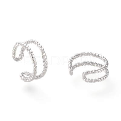 Brass Cuff Earrings EJEW-I249-18P-1