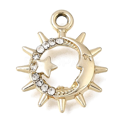 UV Plating Alloy Crystal Rhinestone Pendants RB-CBAD37D-11G-1