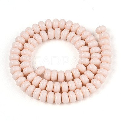 Opaque Spray Painted Glass Beads X-GLAA-ZX008-8mm-18H-1