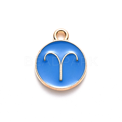 Alloy Enamel Pendants ENAM-S124-01B-02A-1