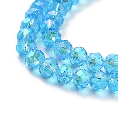 Electroplate Glass Beads Strands EGLA-A034-T8mm-L03-1