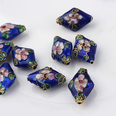 Handmade Cloisonne Beads X-CLB082Y-6-1