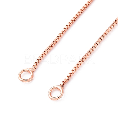 0.9MM Brass Box Chain Necklace Making NJEW-D302-77RG-1