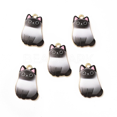 Alloy Enamel Pendants X-ENAM-M046-12G-B-1