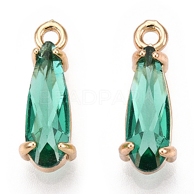 Faceted Glass Pendants GLAA-T010-004C-1