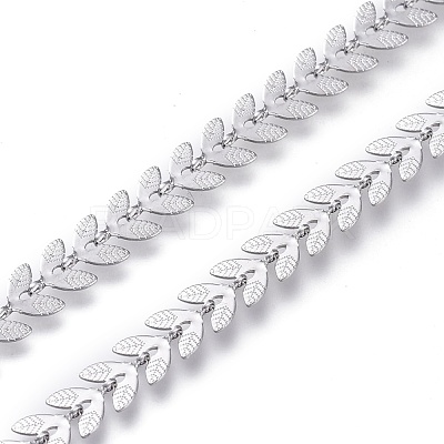 Non-Tarnish 3.28 Feet 304 Stainless Steel Cobs Chain X-CHS-P011-07P-1