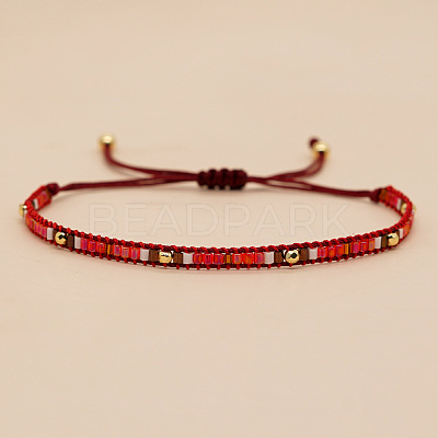 Bohemian Glass Seed Beaded Braided Bead Men NH0073-1-1