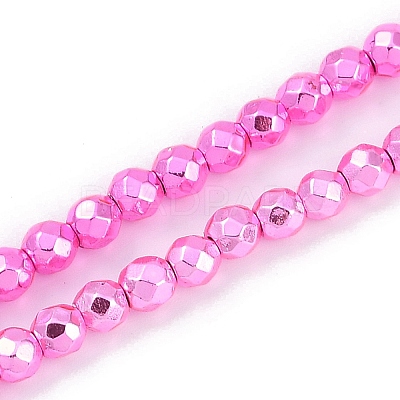 Baking Paint Electroplated Synthetic Non-magnetic Hematite Beads Strands G-H072-A01-01G-1