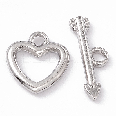 Non-Tarnish 304 Stainless Steel Toggle Clasps STAS-G299-02P-1