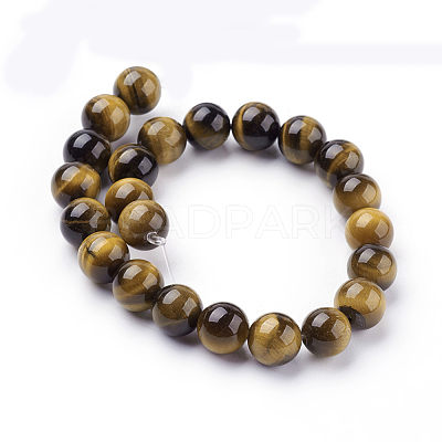 Natural Tiger Eye Beads Strands X-G-C076-8mm-1B-1