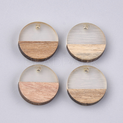 Resin & Walnut Wood Pendants RESI-S358-02C-12-1