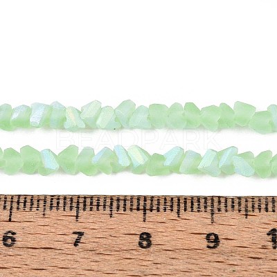 Frosted Transparent Glass Beads Strands GLAA-N054-4mm-07-1