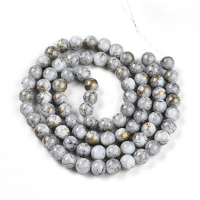 Baking Paint Glass Beads Strands DGLA-N003-10mm-B01-1