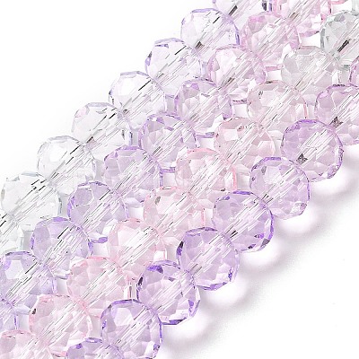 Transparent Painted Glass Beads Strands X1-DGLA-A034-T8mm-A23-1