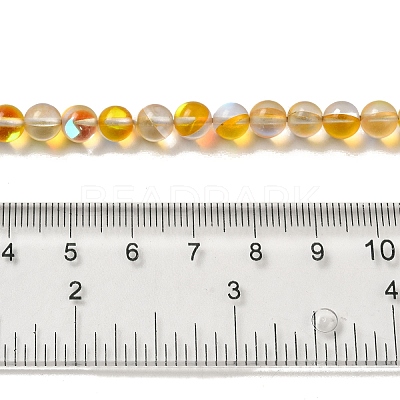 Synthetic Moonstone Beads Strands G-P528-J01-11-1
