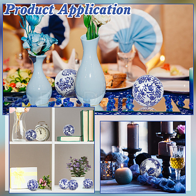 10Pcs Handmade Porcelain Beads PORC-BC0001-07-1