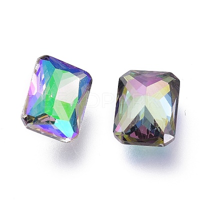 Cubic Zirconia Pointed Back Cabochons ZIRC-H108-05A-001GL-1