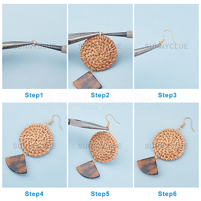 SUNNYCLUE DIY Cellulose Acetate(Resin) Earring Making Kits