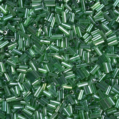 Transparent Colours Luster Glass Bugle Beads SEED-N005-001-A07-1