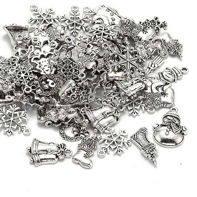 Christmas Mixed Style Tibetan Style Alloy Pendants TIBEP-F040-02AS-1