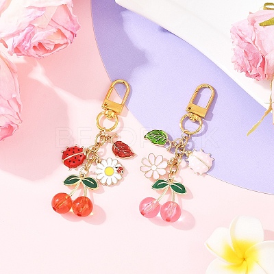 Alloy Enamel Pendant Decorations HJEW-YW00280-01-1