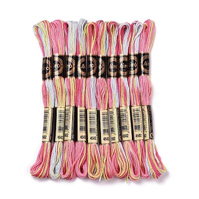 10 Skeins 6-Ply Polyester Embroidery Floss OCOR-K006-A75-1