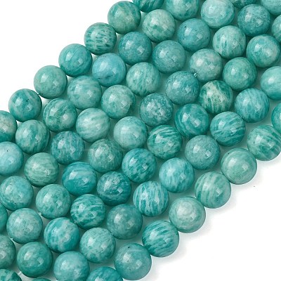 Natural Amazonite Beads Strands G-G453-A02-10mm-1