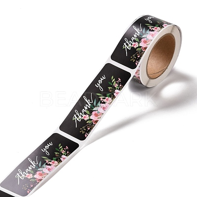Flower Pattern Paper Gift Tag Stickers DIY-C011-01A-1