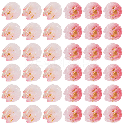 400Pcs 2 Colors Opaque Acrylic Beads OACR-PA0001-67-1