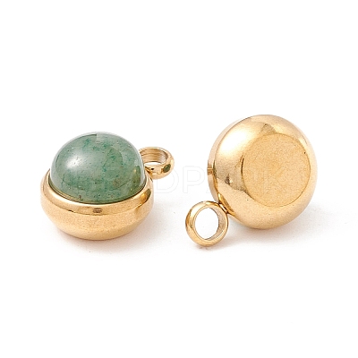 Natural Green Aventurine Charms G-K325-01G-07-1