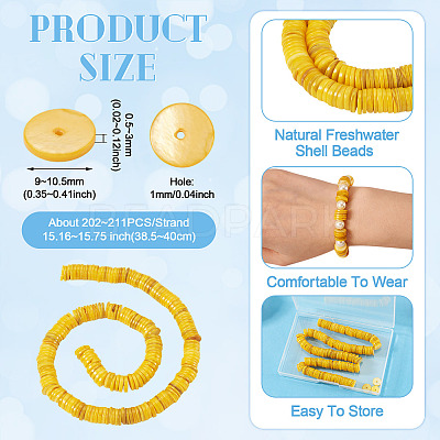1 Strand Natural Freshwater Shell Beads Strands SHEL-TA0001-35A-1