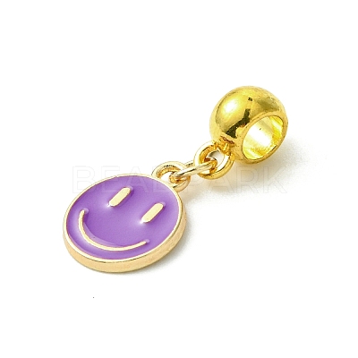 Golden Tone Alloy Enamel European Dangle Charms PALLOY-JF03235-1