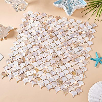 2Pcs Shell Cabochons Sheets AJEW-GO0002-11-1