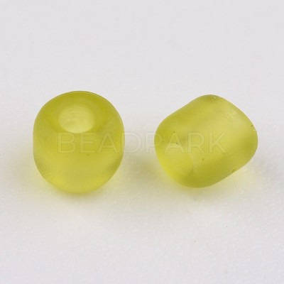8/0 Frosted Round Glass Seed Beads X-SEED-A008-3mm-M4-1