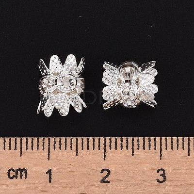 Brass Rhinestone Bead Caps RB-H042-14-1