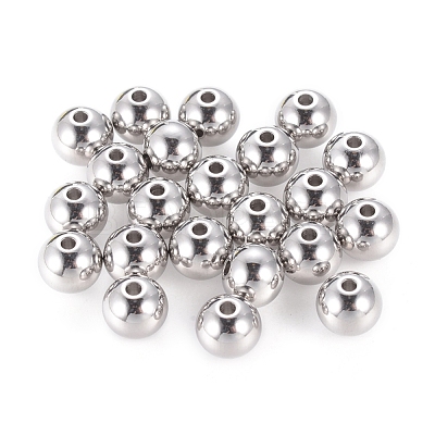 Tarnish Resistant 201 Stainless Steel Beads STAS-R033-8mm-1