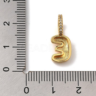 Brass Micro Pave Cubic Zirconia Pendants KK-K345-13E-G-1
