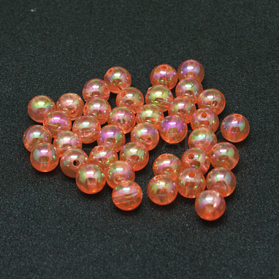 Eco-Friendly Transparent Acrylic Beads X-PL734-14-1