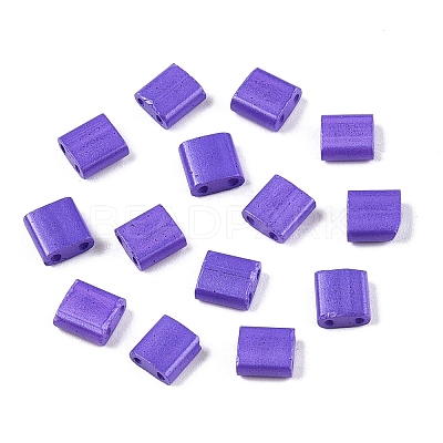 2-Hole Baking Paint Glass Seed Beads SEED-S023-17C-24-1