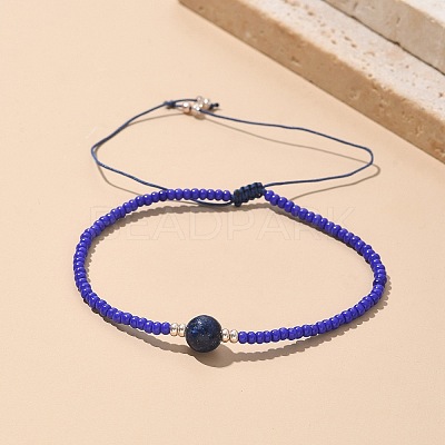 Nylon Thread Braided Beads Bracelets BJEW-JB04346-1