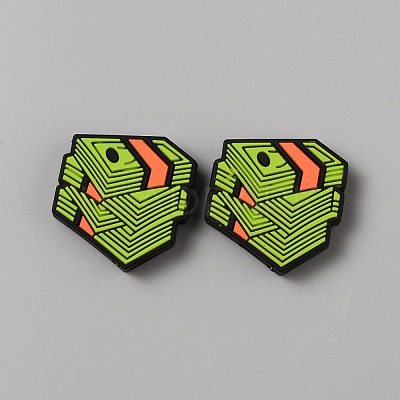 U.S. Dollar Food Grade Eco-Friendly Silicone Focal Beads LS-SIL-CJC0007-02B-1