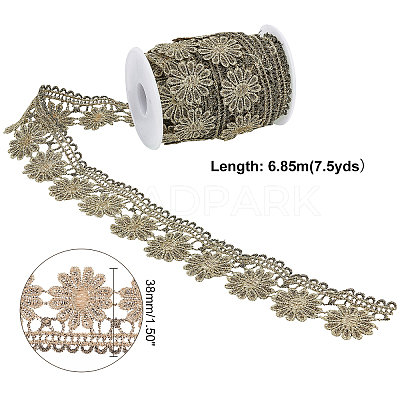 7.5 Yards Metallic Yarn Ribbons SRIB-AR0001-03-1