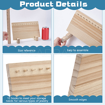 Wood Jewelry Displays Stands ODIS-WH0030-181-1