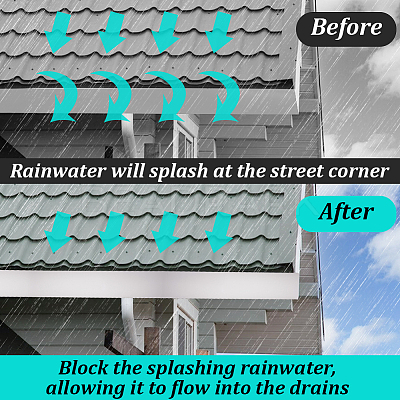 Aluminum Rectangle Gutter Valley Splash Guard AJEW-GA0009-98-1